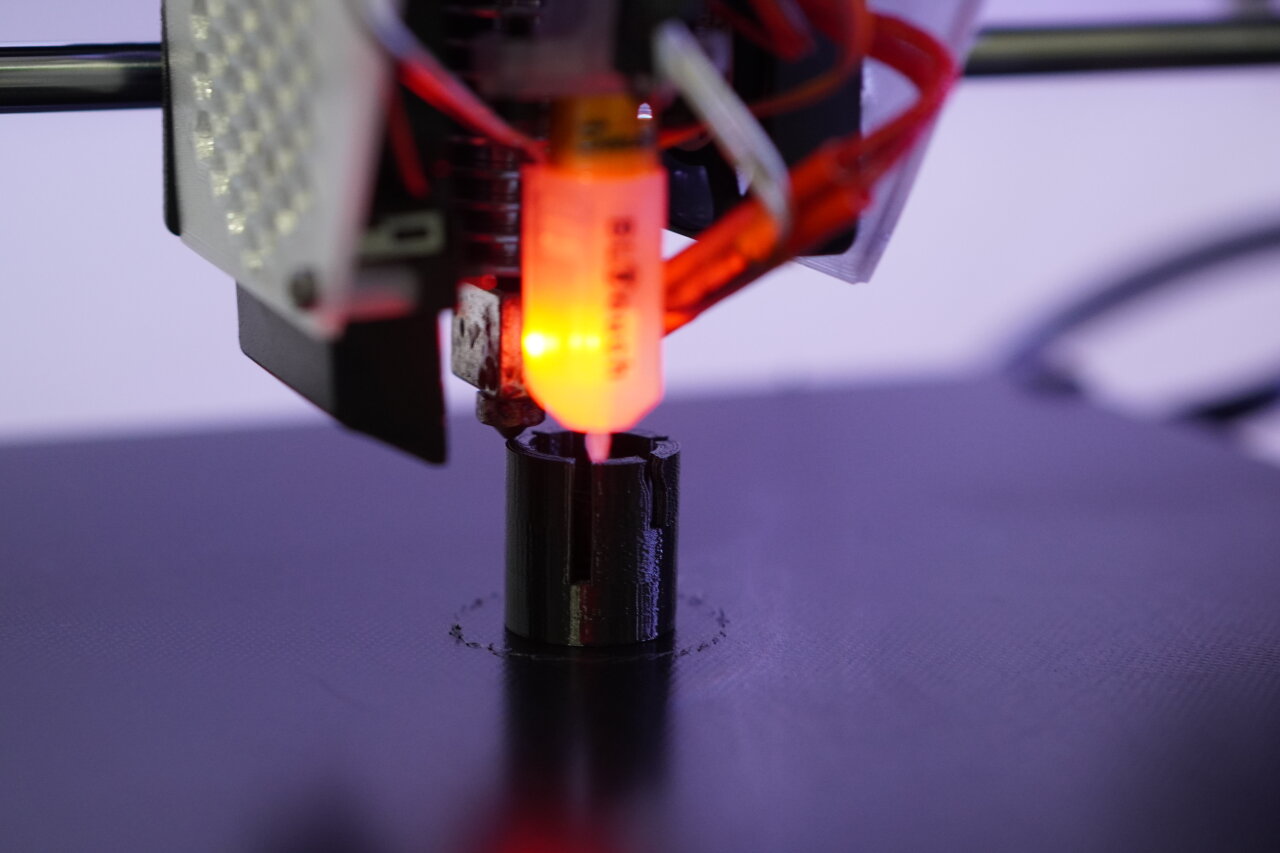 Hot-end of a 3d printer.